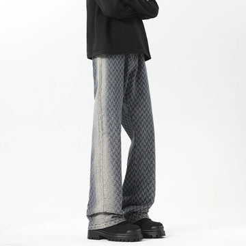 Jeans men New Jacquard Fabric Denim Trousers man Straight Leg Long Pants Autumn Classic Style Casual Jeans for Men Wholesale